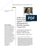 Articulo Quiteria Josefina Franco Coronado Análisis Crítico Del Discurso Humorístico en El Segmento "Los Fabulosos"