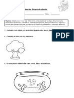 Evaluación Diagnóstica Matemática 1° Básico