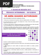 Prova Resolvida Tecnico Integrado 2017 1 Final