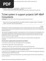 Ticket System in Support Projects SAP ABAP Consultants - SAP ABAP Consultant - Sapnuts