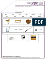 Vocabulary: Kitchen: 1. Check Your Vocabulary: Picture Matching