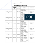 8th Accelerated Reading Calendar