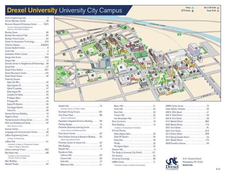 Drexel University Campus Map Drexel University Map Uc | Pdf | Fraternities | University Organizations