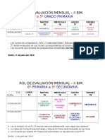 Rol de Evaluaciones Mensuales