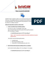 Solidcam Silient Install