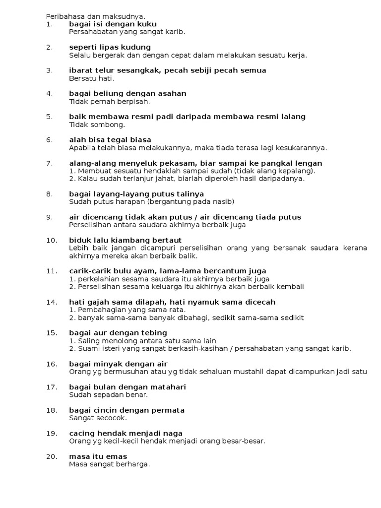 Peribahasa Tingkatan 1 Pdf