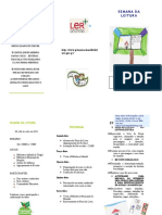 Folheto - Semana Da Leitura