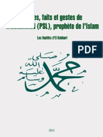 Paroles, Faits Et Gestes de Mouhammad (PSL), Prophète de L'islam