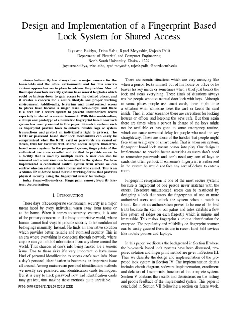 5 Pdf Biometrics Fingerprint