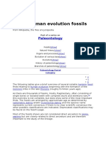 List of Human Evolution Fossils