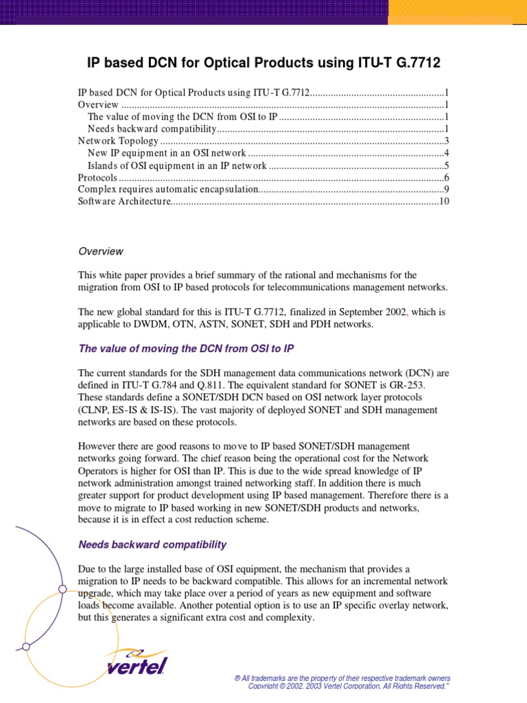 OSI Over IP DCN PDF | PDF | Osi Model | Computer Network