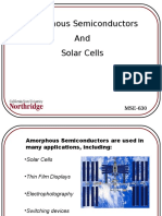 Amorphous SC and Solar Cells