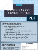 Writing A Good Cover Letter