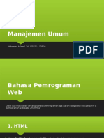 Bahasa Web Pemograman (HTML, PHP, CSS)