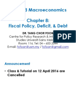 Chapter 8 - Fiscal Policy and Debt - 1 DR Tang
