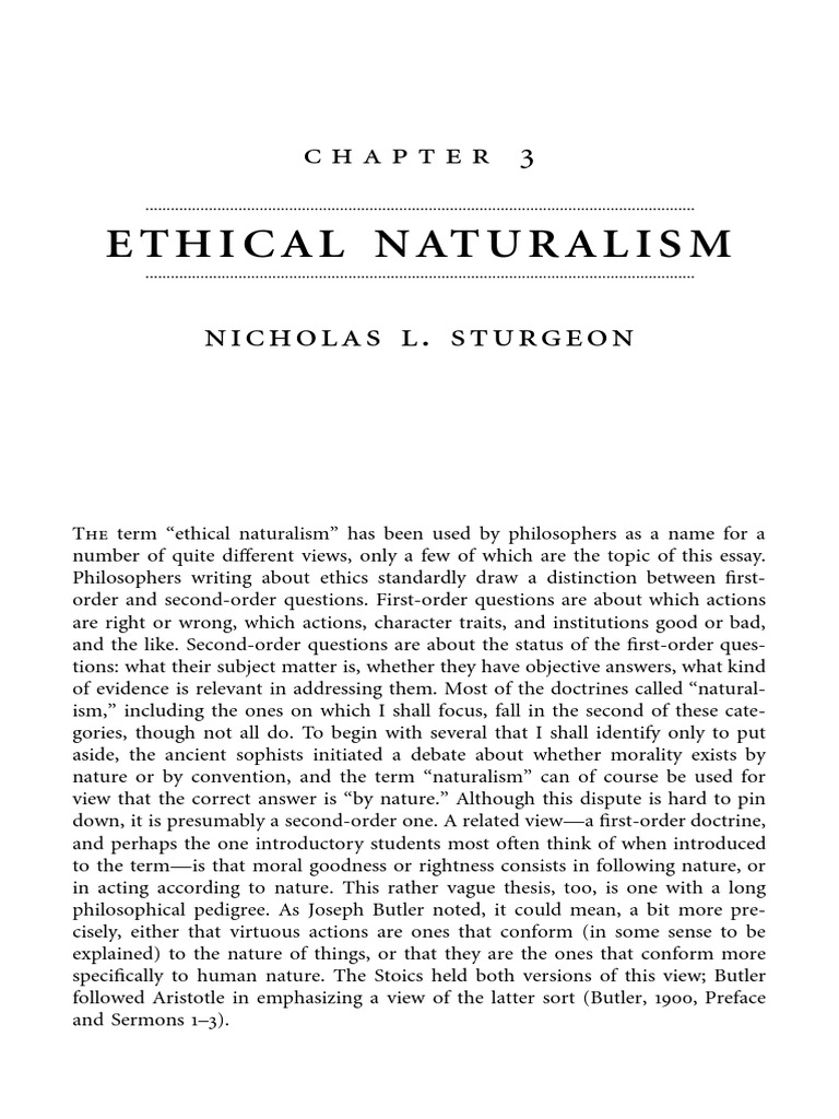 Understanding Ethical Naturalism | PDF | Social Science | Philosophy