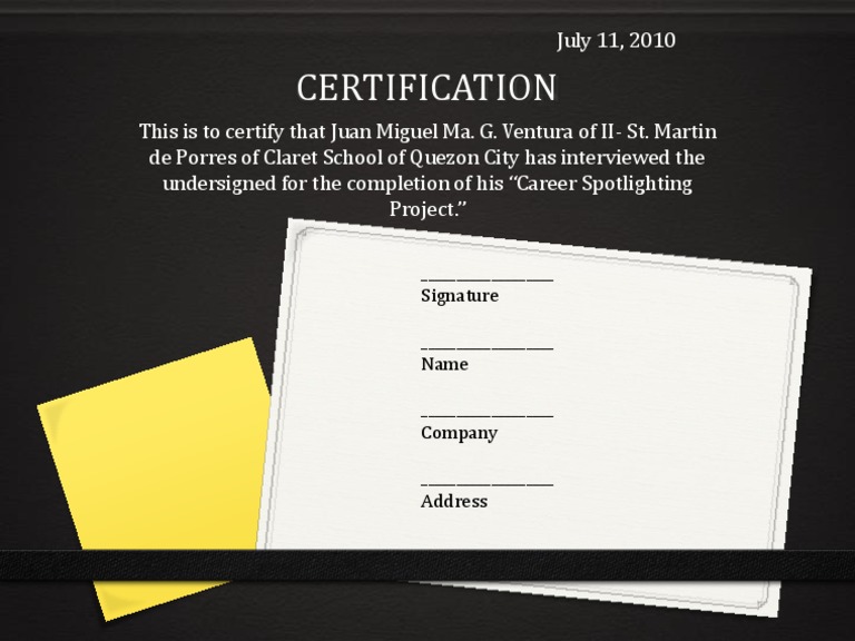 Certification | PDF
