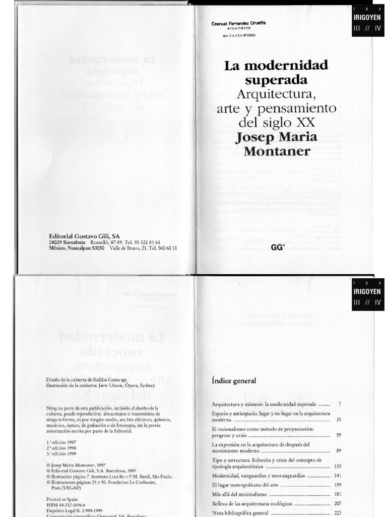 Montaner La Modernidad Superada Pdf Pdf