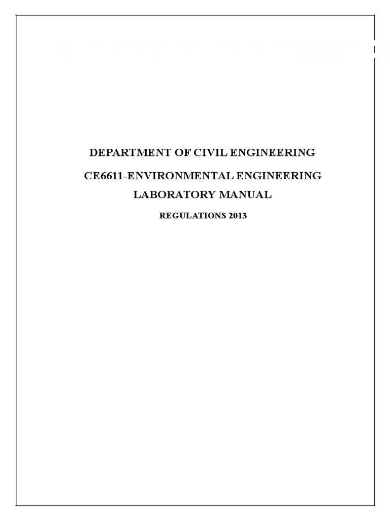 CE6611 Environmental Engineering Lab Manual PDF Spectrophotometry
