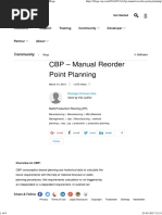 Manual Reorder Point Planning