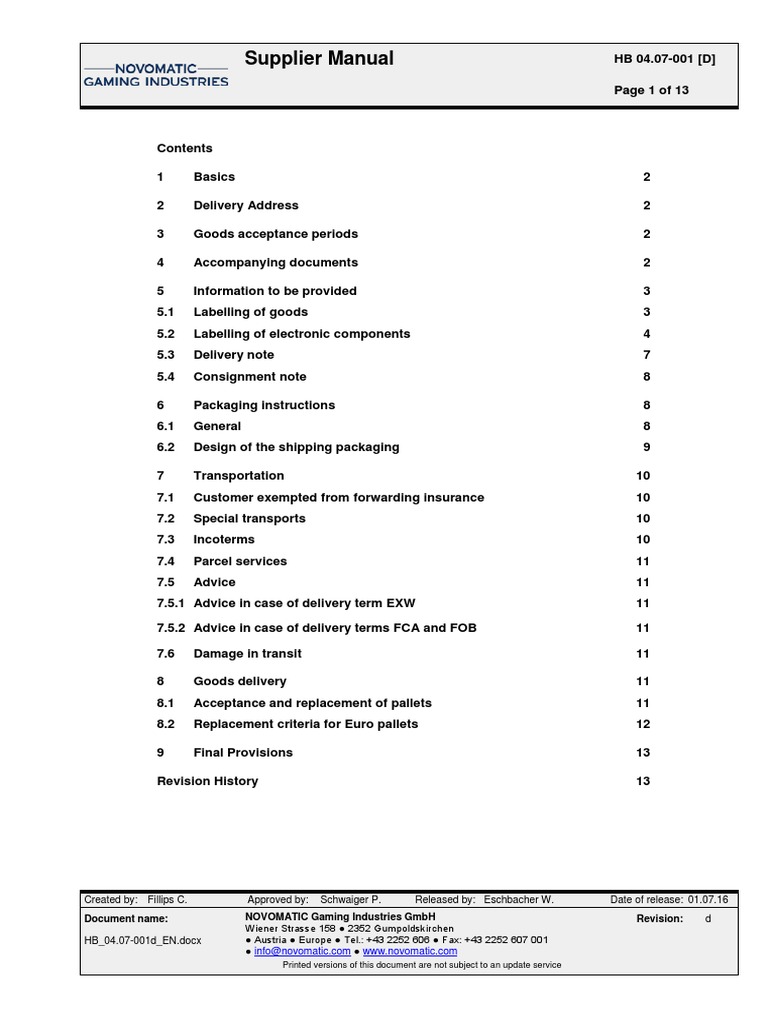 Supplier Manual HB 04.07001d en 4 0 Packaging And Labeling