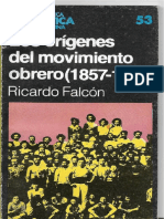Falcón, Ricardo. Los Orígenes Del Movimiento Obrero (1857-1899)