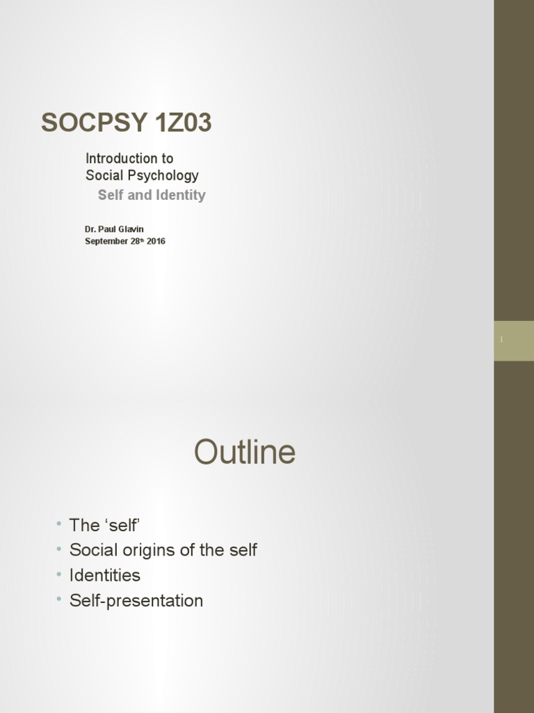 Understanding Self and Identity in Social Psychology | PDF | Self ...