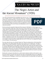 Hughes's "The Negro Artist and The Racial Mountain" (1926)