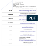 Teacher Sheet: Phrasal Verbs (Look)