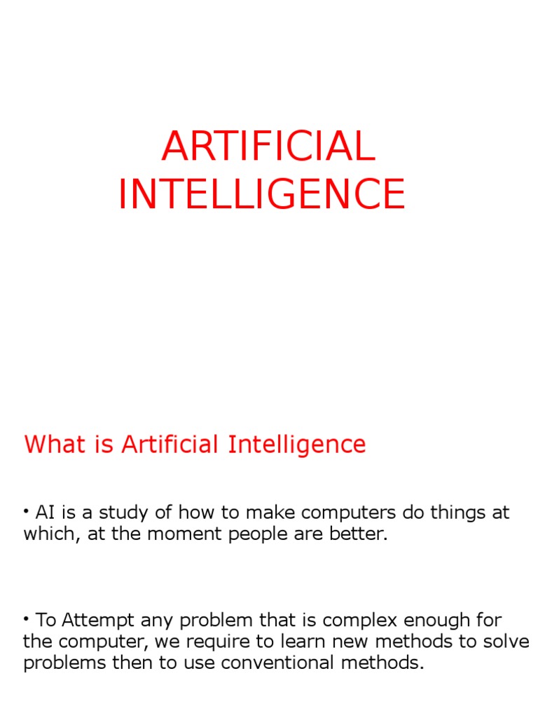 Artificial Intelligence | PDF | Interpretation (Logic) | First Order Logic
