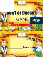 Game Grammar Rules: Don't vs Doesn't