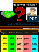 Who Wants To Win Millions?: Hundred Dollar Questions