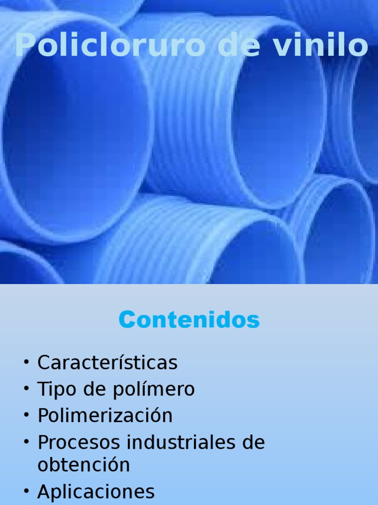 Policloruro de Vinilo PDF Polímeros Cloruro de polivinilo
