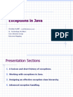 Exceptions in Java: Christian Ratliff Sr. Technology Architect Core Libraries Group Delorme Mapping