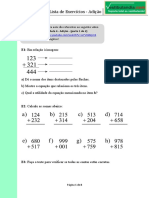 Lista Exercícos Básica de Adição