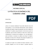 Politica Economica Del Gobierno Uribe