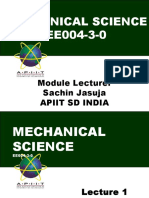 1 - Introduction To Mechanical Science