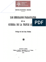 Los Emigrados Paraguayos de La Guerra de La Triple Alianza, de Héctor Francisco Decoud