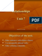 Relationships Unit 7