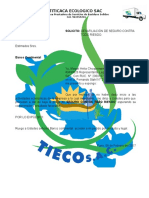 Solicitud desafiliación seguro contra todo riesgo Titicaca Ecológico SAC