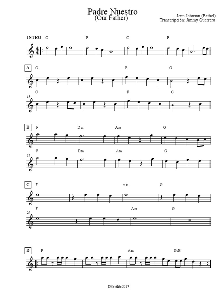 Padre Nuestro - Our Father Partitura