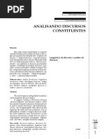 Analisando Discursos Constituintes - Maingueneau