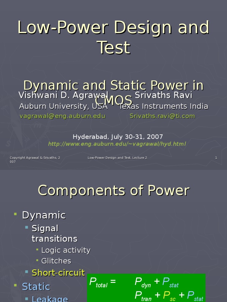 Low-Power Design and Test | PDF | Field Effect Transistor | Mosfet