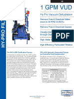 1 GPM V1 vacuum dehydrator removes water down to 20 PPM