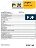 Start-Up & Shut Down Procedures: Articulated Trucks