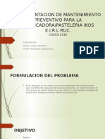 Implementacion de Mantenimiento Preventivo Para La Panificadora