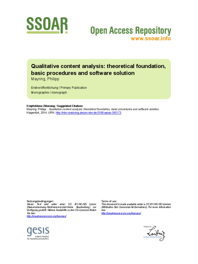 Mayring 2015 Qualitative Content Analysis