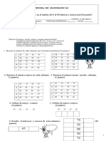 Prueba1 de Matematica 2º Básico Marzo 2013