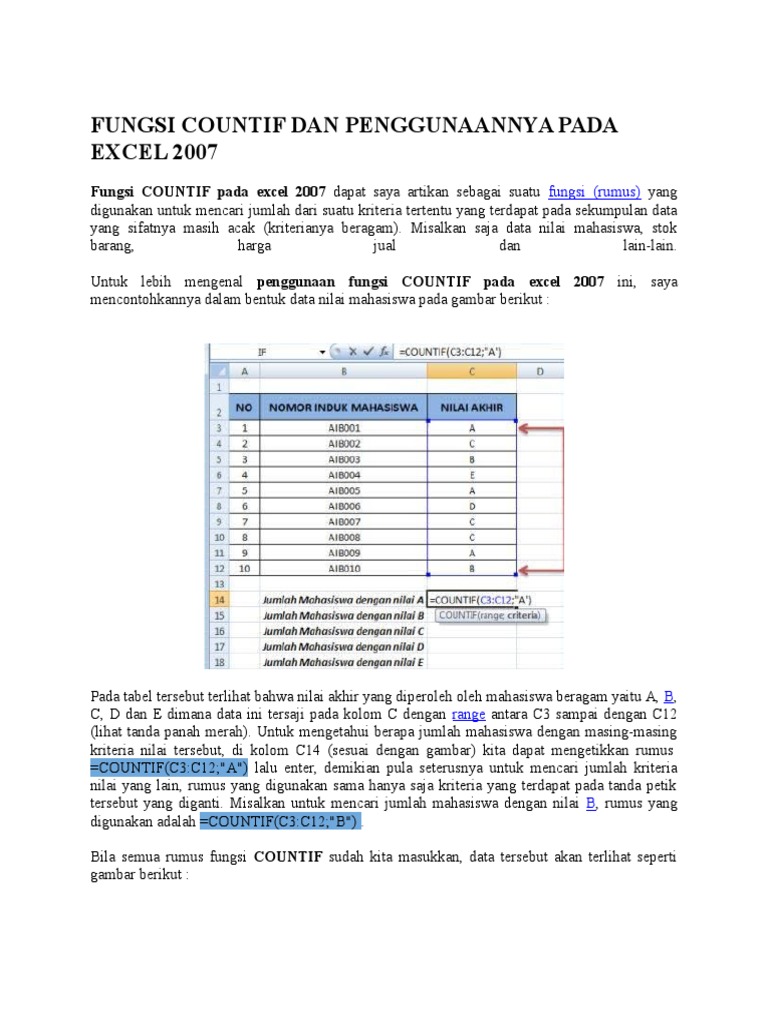 Rumus Formula Excel Kumpulan