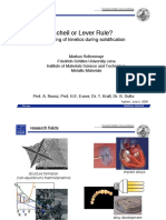 Modelling Solidification Kinetics: Scheil vs Lever Rule